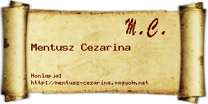 Mentusz Cezarina névjegykártya